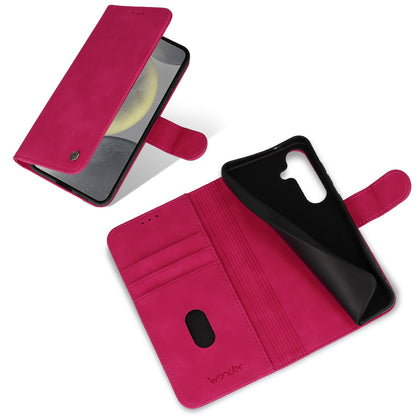 Samsung Galaxy S24 Ultra Plånboksfodral - Mocca Eko Läder Rosa