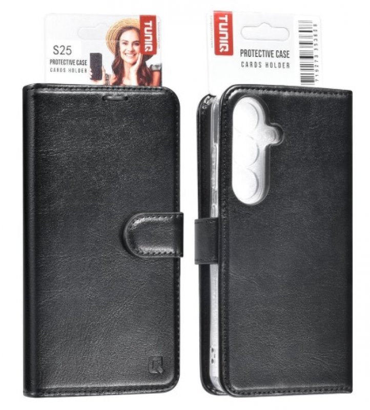 TUNIQ Samsung Galaxy S25 Plus Plånboksfodral - Svart