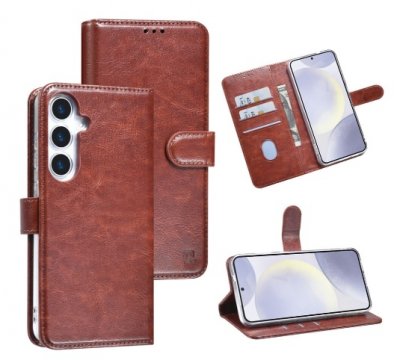 TUNIQ Samsung Galaxy S25 Plus Plånboksfodral - Mocha Mousse Brun