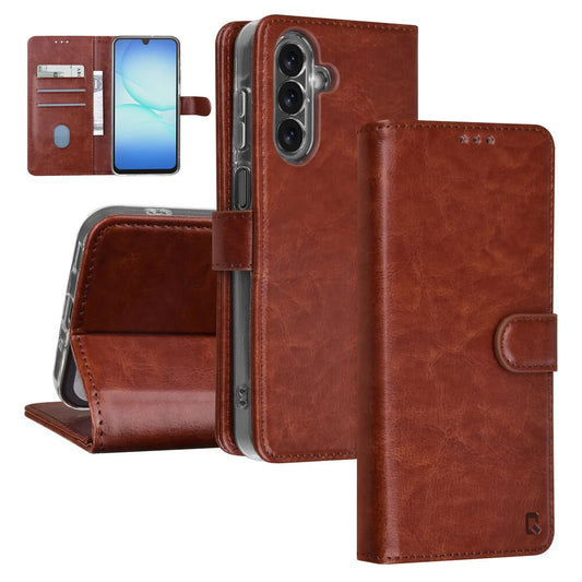 TUNIQ Samsung Galaxy A17 Plånboksfodral - Brun (3 kortfack)