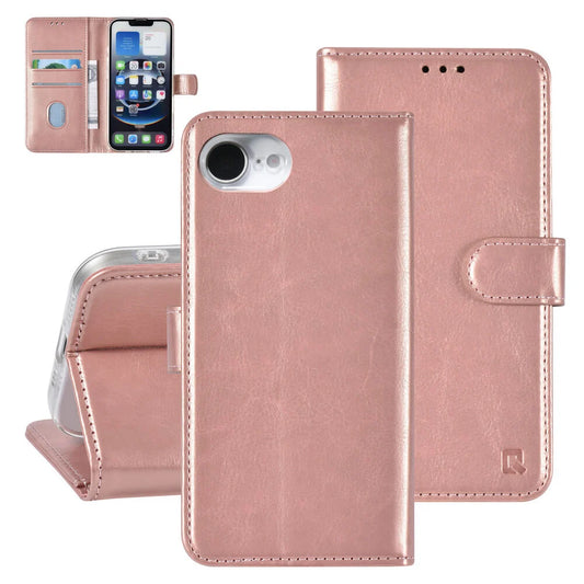 TUNIQ iPhone 16e Plånboksfodral - Rosé