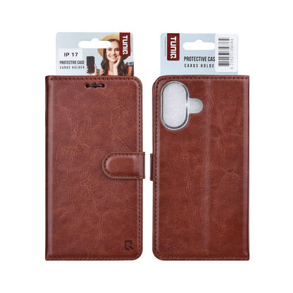 TUNIQ iPhone 17 Plånboksfodral - Brun