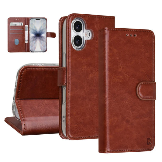 TUNIQ iPhone 17 Plånboksfodral - Brun