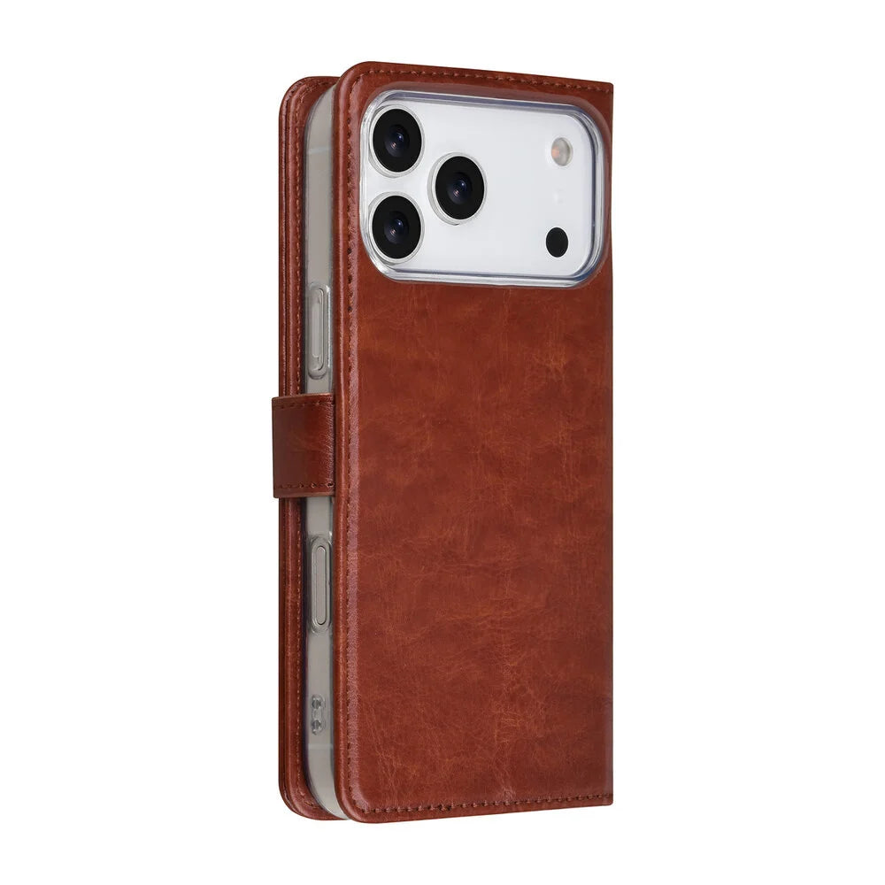 TUNIQ iPhone 17 Pro Max Plånboksfodral - Brun (3 kortfack)