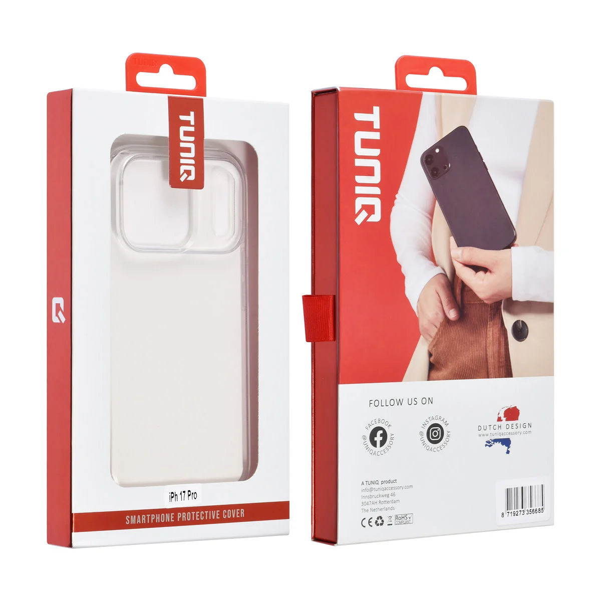 TUNIQ iPhone 17 Pro Skal - Transparent