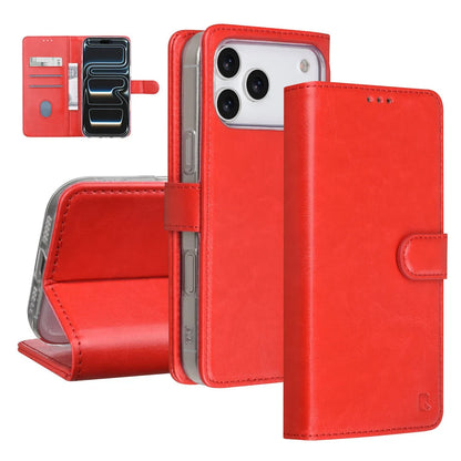 TUNIQ iPhone 18 Pro Max Plånboksfodral - Röd