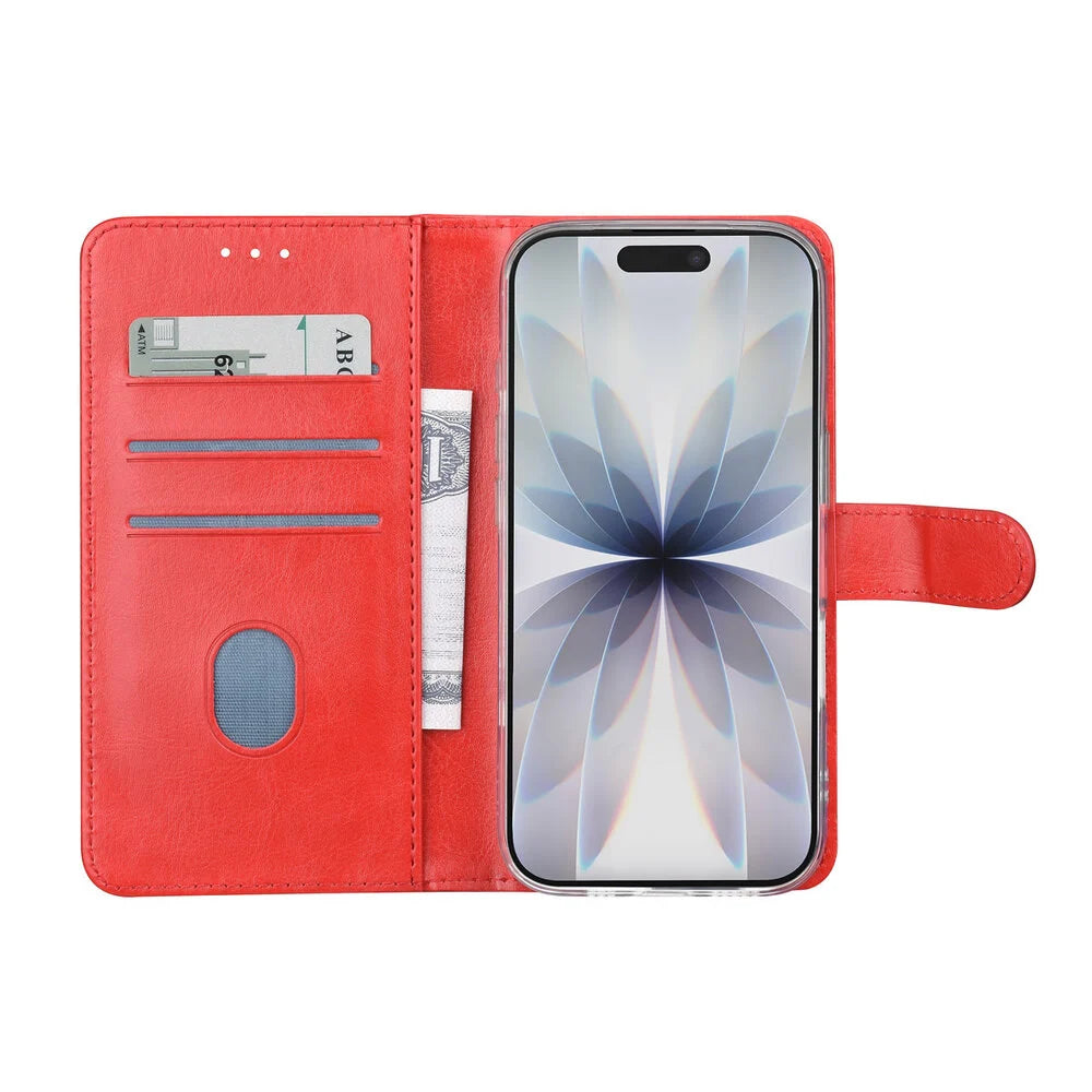 TUNIQ iPhone 18 Pro Plånboksfodral - Röd