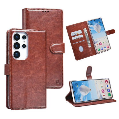 TUNIQ Samsung Galaxy S25 Ultra Plånboksfodral - Mocca Brun (3 kortfack)