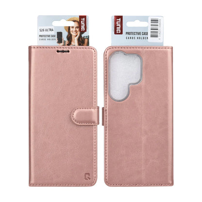 TUNIQ Samsung Galaxy S26 Ultra Plånboksfodral - Rosé (3 kortfack)