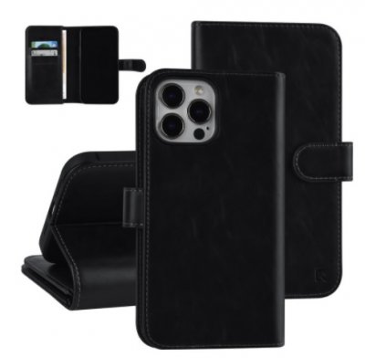Plånboksfodral iPhone 12 Pro Max Dubbla Kortfack Svart (9 kortfack)