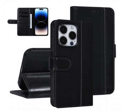 UNIQ Plånboksfodral iPhone 14 Pro Svart