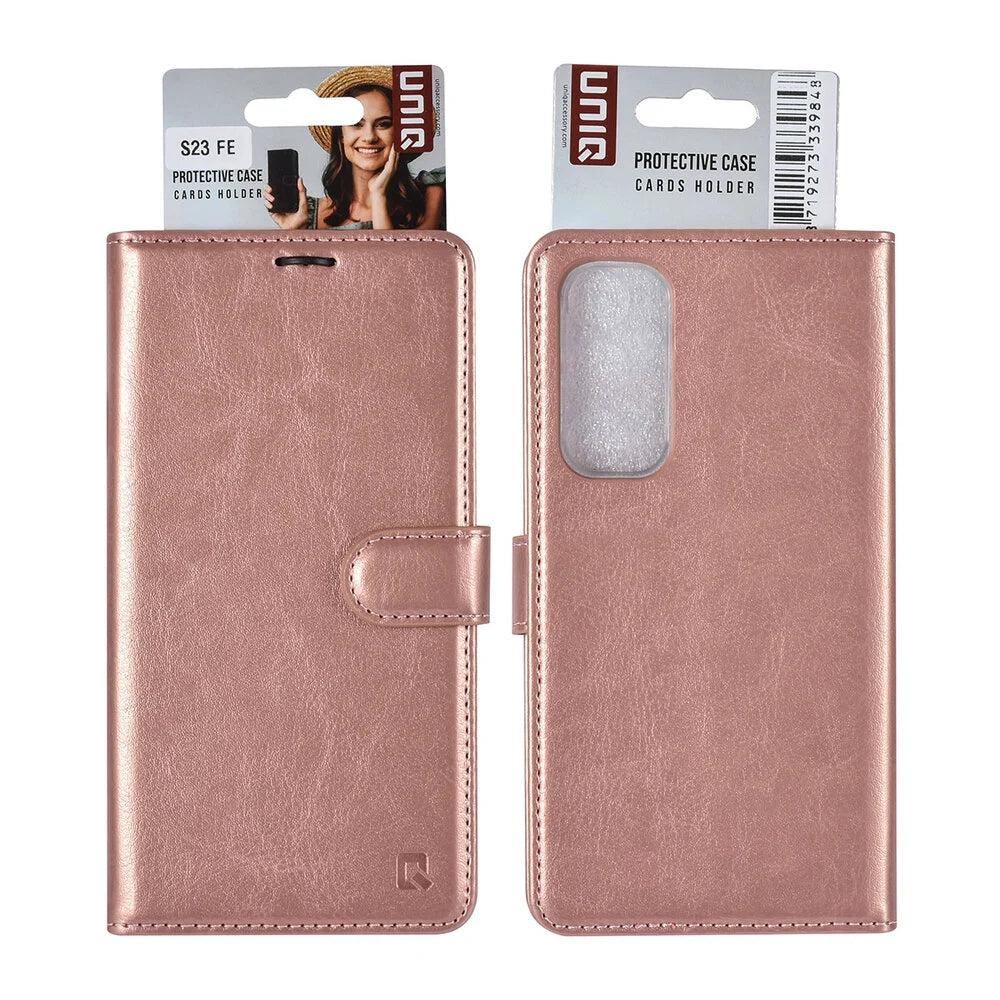 UNIQ Samsung Galaxy S23 FE Plånboksfodral - Rosé