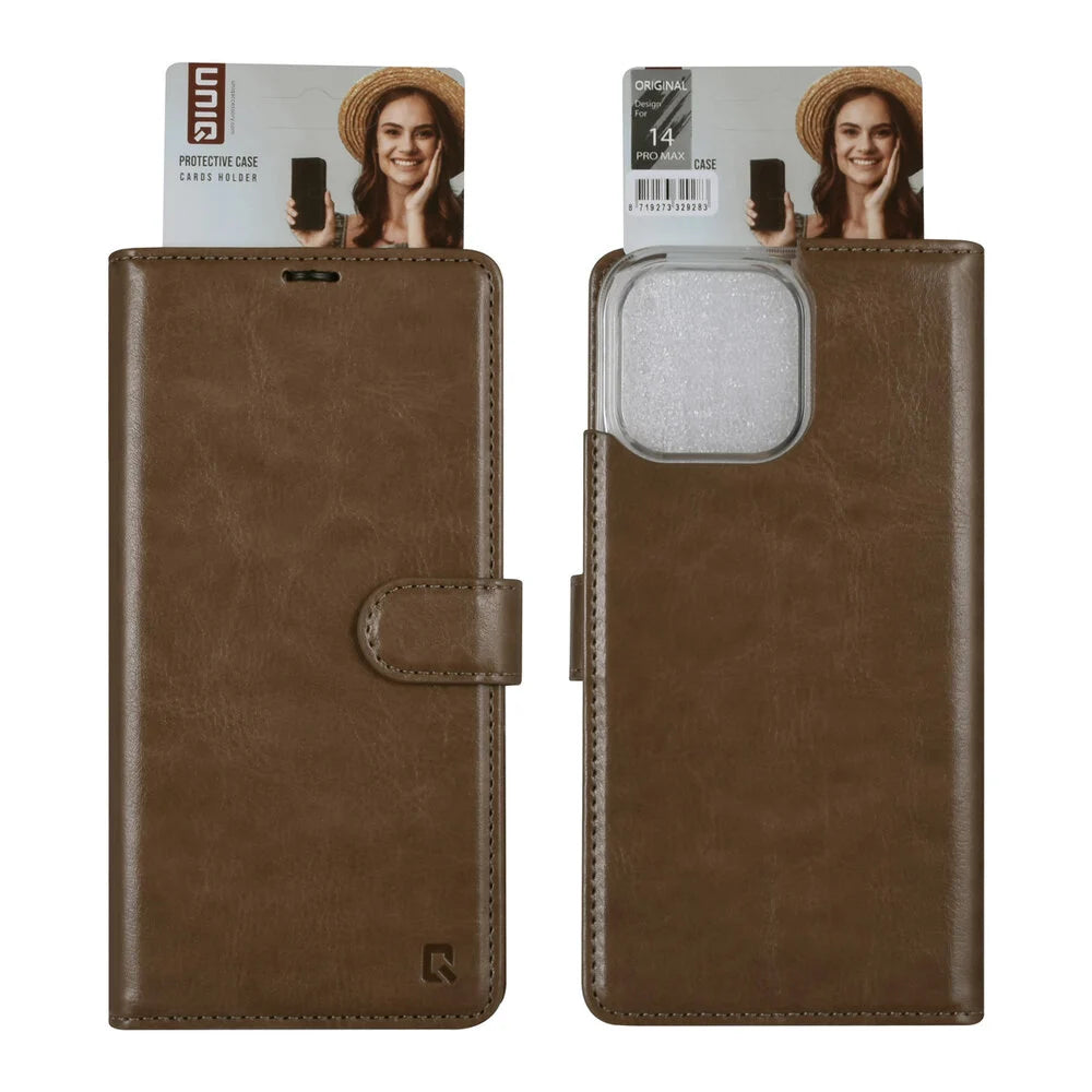 UNIQ iPhone 14 Pro Max Plånboksfodral - Mocca Brun (3 kortfack)