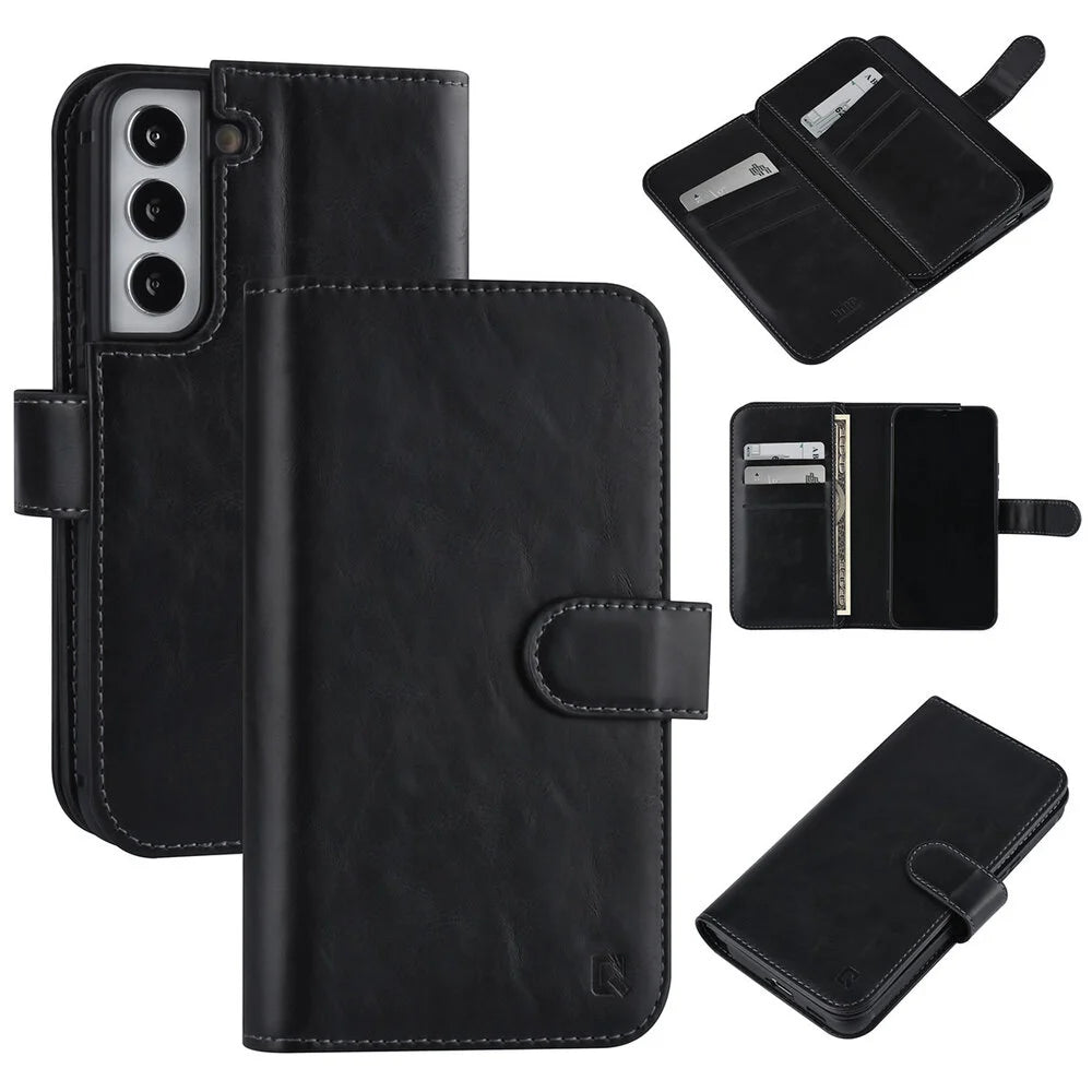 UNIQ Samsung Galaxy S22 Plånboksfodral - Svart (9 kortfack)