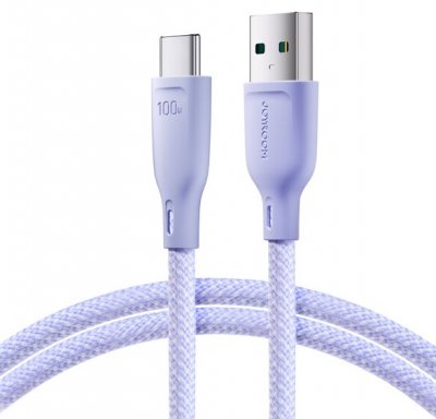 Joyroom USB till USB-C Laddkabel 1 Meter - 100W Snabbladdning Lila