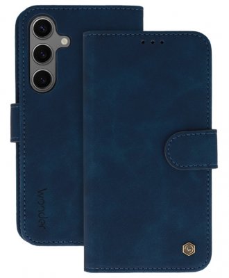 Fodral Samsung Galaxy A15 5G Mocca Eko Läder Fancy Marinblå