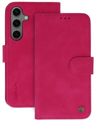 Fodral Samsung Galaxy S24 FE Mocca Eko Läder Fancy Rosa