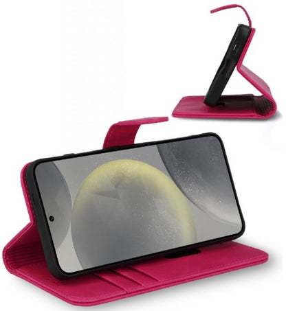 Fodral Samsung Galaxy S24 ULTRA Mocca Eko Läder Fancy Rosa