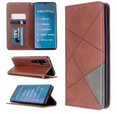 Xiaomi Mi Note 10 Plånboksfodral - Business Brun/Grå
