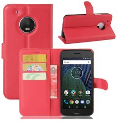 Mobilväska Motorola Moto G5 Red w/Stand