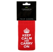 Mobilsocka Keep Calm Carry On Red