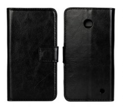 Mobilväska Lumia 630/635 Black w/Stand