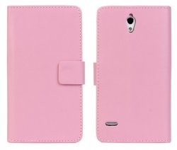 Mobilväska Ascend G700 Light Pink w/Stand