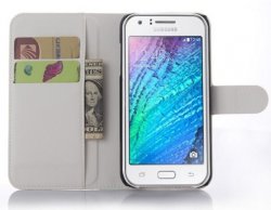 Mobilväska Galaxy J5 White w/Stand