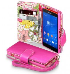 Mobilväska Xperia Z3 Compact Floral Pink