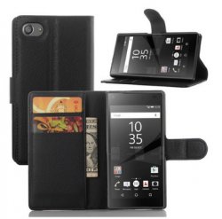 Mobilväska Xperia Z5 Compact Black w/Stand