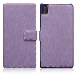 Mobilväska Xperia Z5 Leather Purple Slim