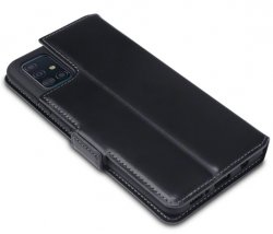 Mobilväska i äkta läder för Samsung Galaxy A71 som är en slim modell från skal-man.se online