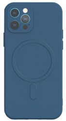 Blått magsafe silikon skal för iPhone 13 Pro Max.