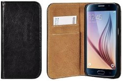 Plånboksfodral Samsung Galaxy Note 10 Äkta Italienskt Läder Svart