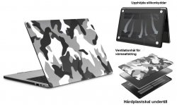 Skal för MacBook Air 13,3 tum med Camo motiv i färgen grå-vit.