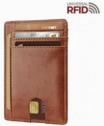 Korthållare Med RFID Skydd Moccabrun