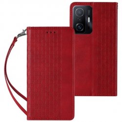 Rött lyxigt plånboksfodral till Samsung Galaxy A13 5G.