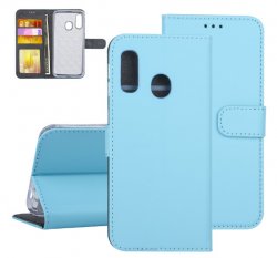 Plånboksfodral Samsung Galaxy A40 Ljusblå med Ställ