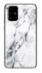 Vitt marmormönstrat skal för Samsung Galaxy A32 4G.