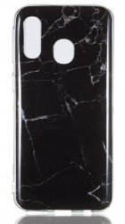 svart skal till Samsung Galaxy A40 i marmorutförande.