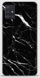 Svart marmor skal för Samsung Galaxy A51.