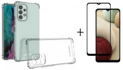 Transparent skal samt skärmskydd i härdat glas till Samsung Galaxy A53 5G.
