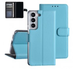 Plånboksfodral Samsung Galaxy S22 Ljusblå med Ställ