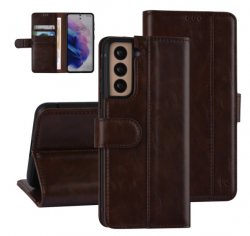 Uniq Plånboksfodral Samsung Galaxy S21 Mörkbrun