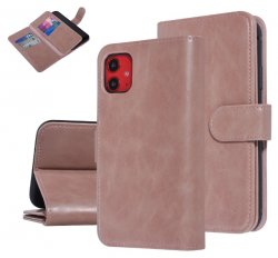 UNIQ Fodral iPhone 11 Multi Wallet 9 Kortfack Rosa Beige