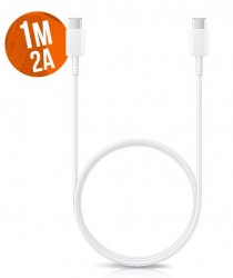 Laddkabel USB-C till USB C 1 Meter Vit 