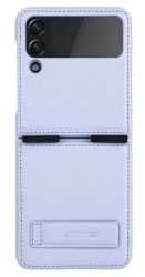 Samsung Galaxy Z Flip 4 Nillkin Qin Vegan Läderfodral Lila-Blå