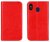 plånboksfodral äkta läder röd för Samsung Galaxy a40