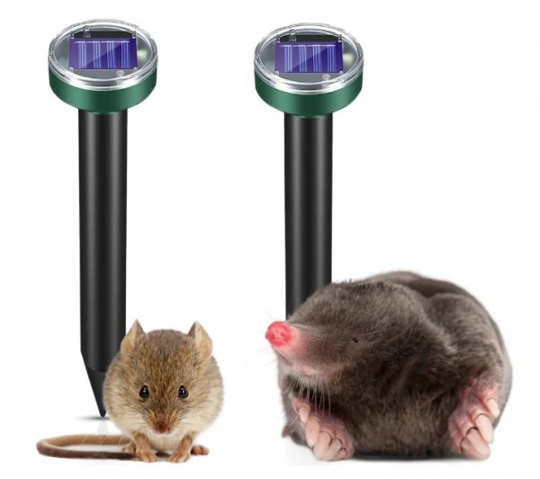 Sork, Mus, Orm Skrämma Ljudvågor o Vibration Solcellsdriven 2-PACK