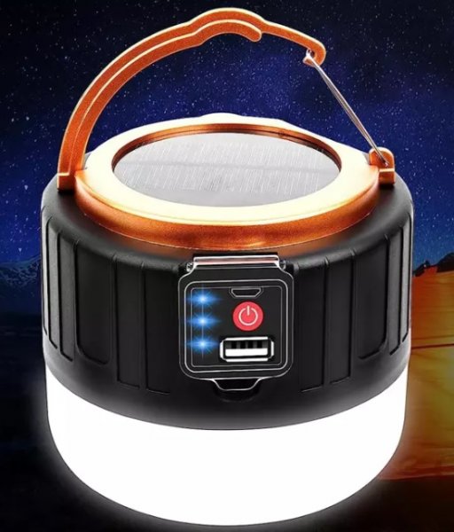 Solcellslampa 2 i 1 USB Laddning
